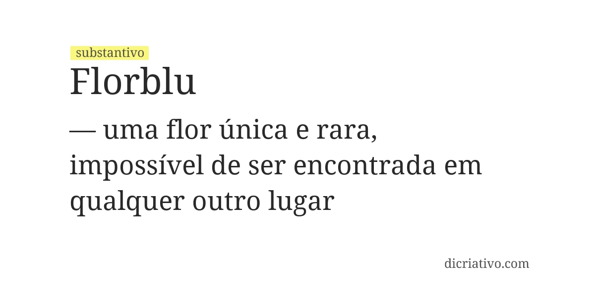 Significado de florblu