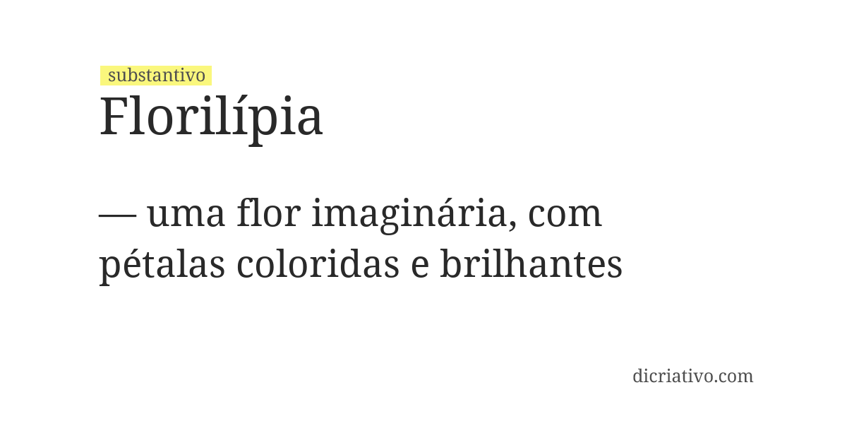 Significado de florilípia