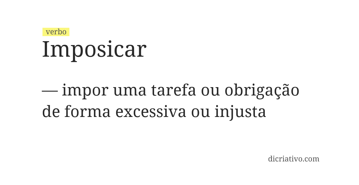 Significado de imposicar
