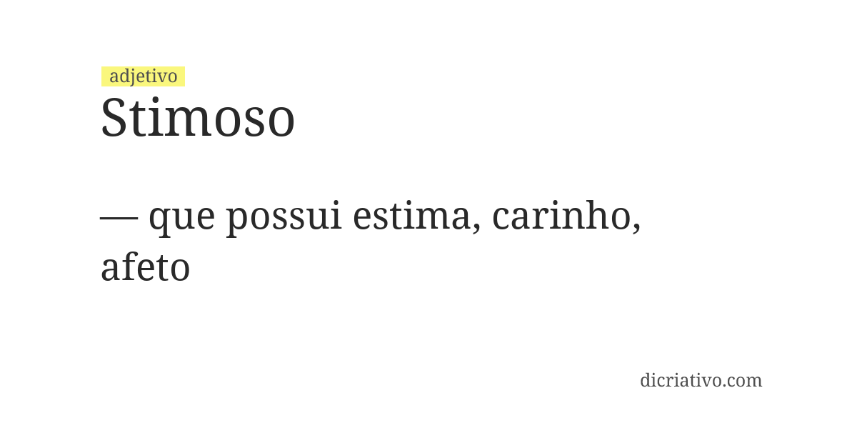Significado de stimoso