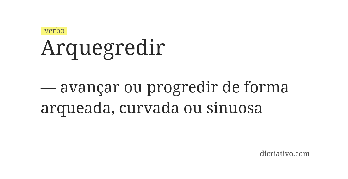 Significado de arquegredir