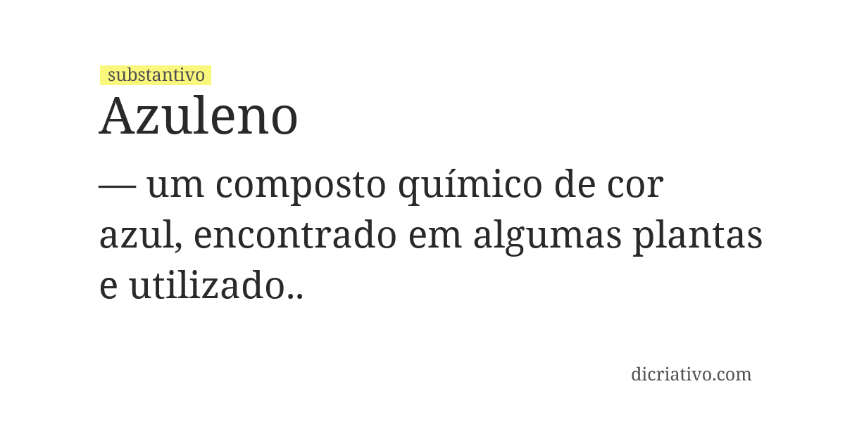 Significado de azuleno