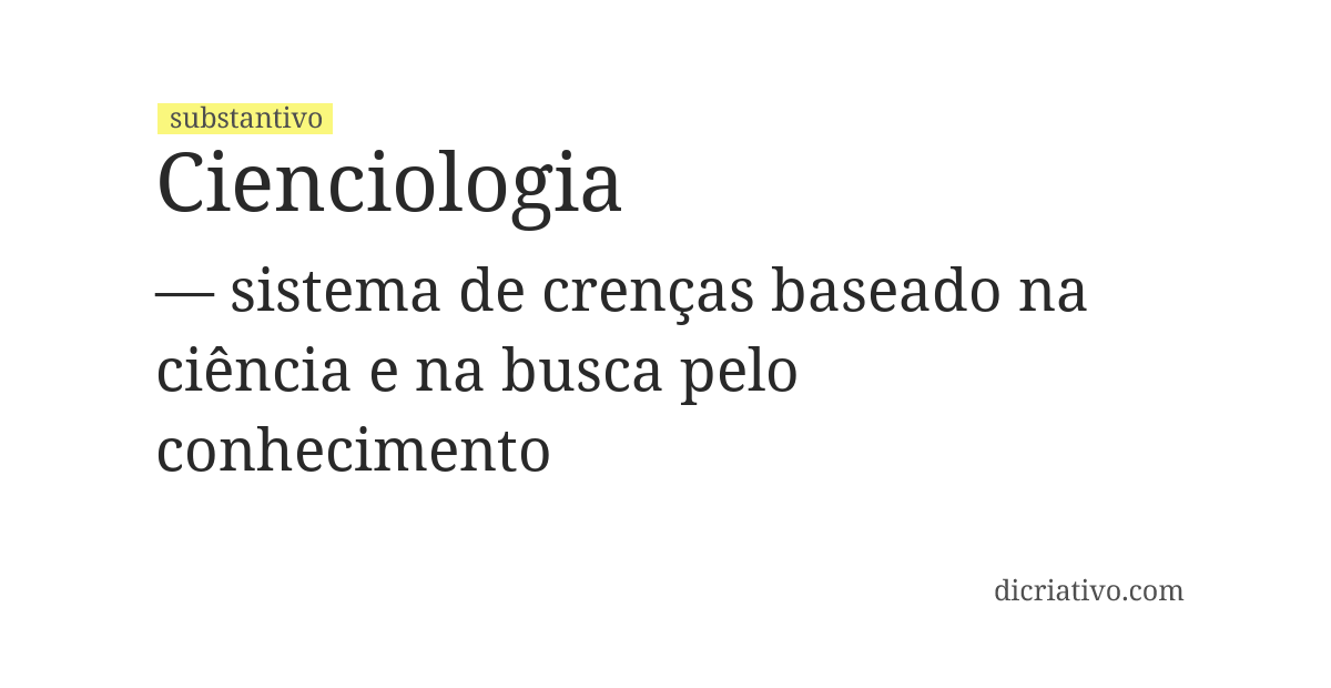 Significado de cienciologia