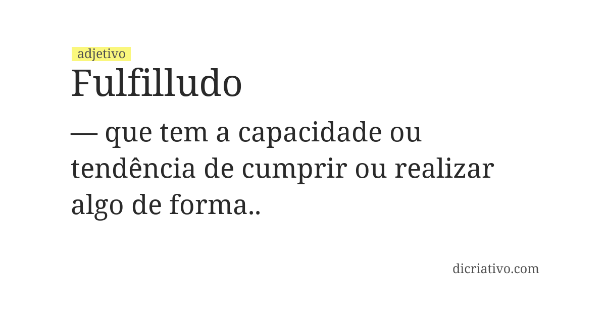 Significado de fulfilludo