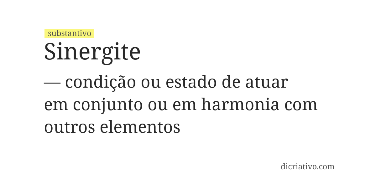 Significado de sinergite