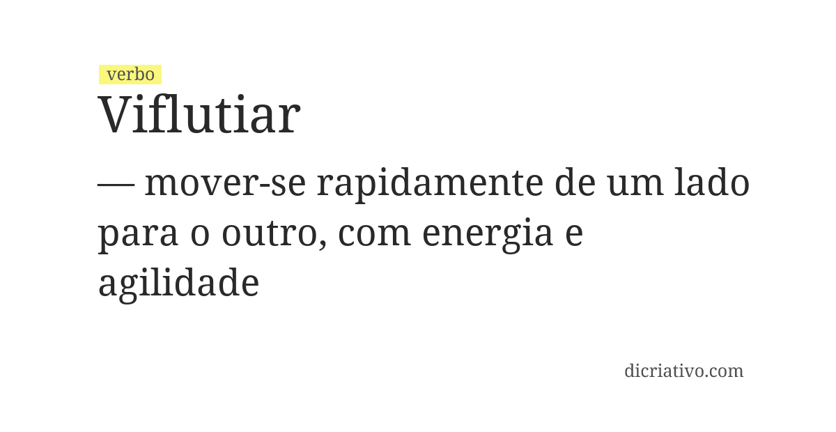 Significado de viflutiar