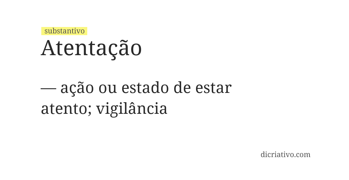 Significado de atentação