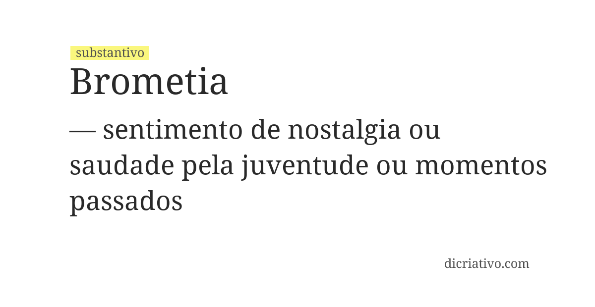 Significado de brometia