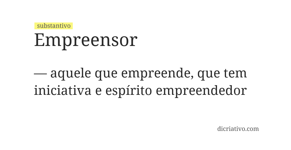 Significado de empreensor