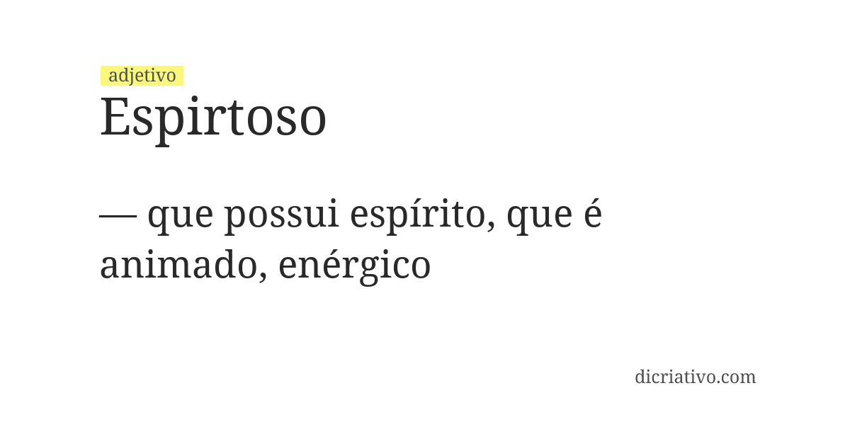 Significado de espirtoso