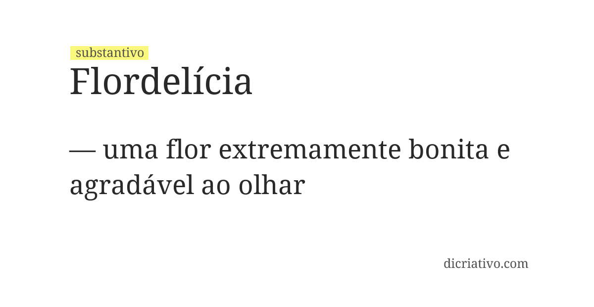 Significado de flordelícia