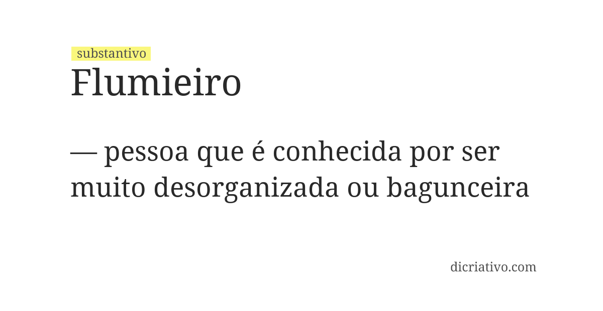 Significado de flumieiro