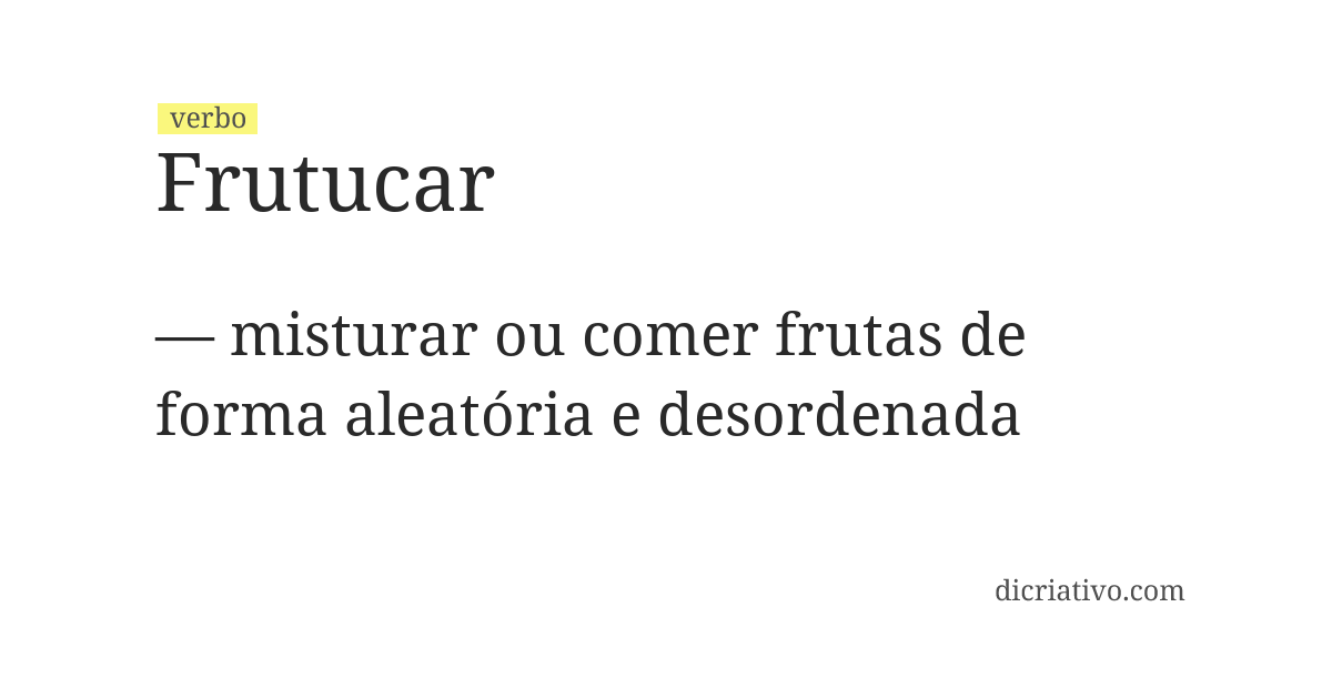 Significado de frutucar