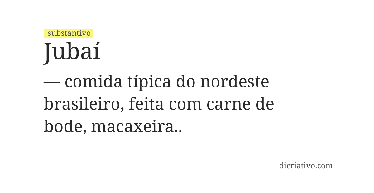 Significado de jubaí