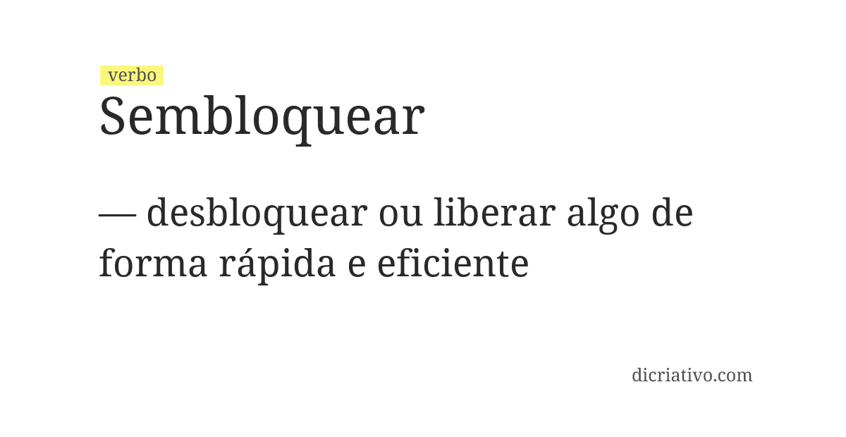 Significado de sembloquear