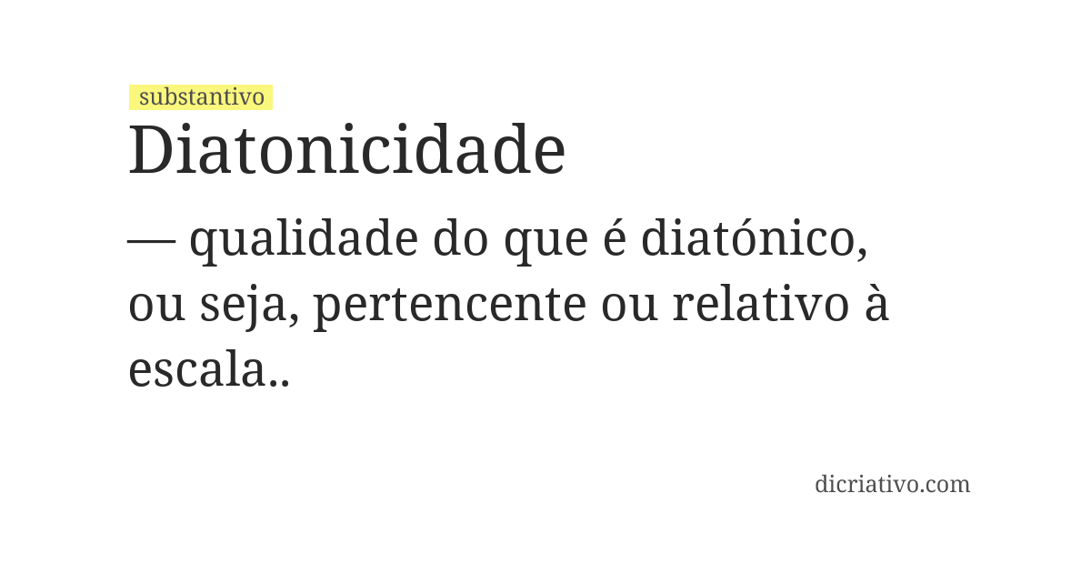 Significado de diatonicidade