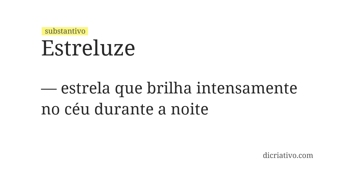 Significado de estreluze