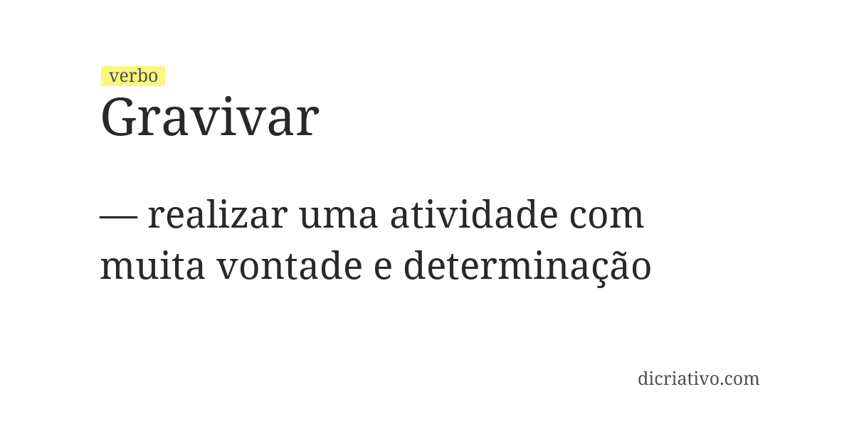 Significado de gravivar