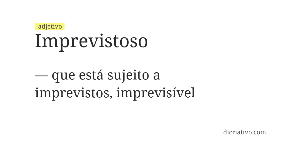 Significado de imprevistoso