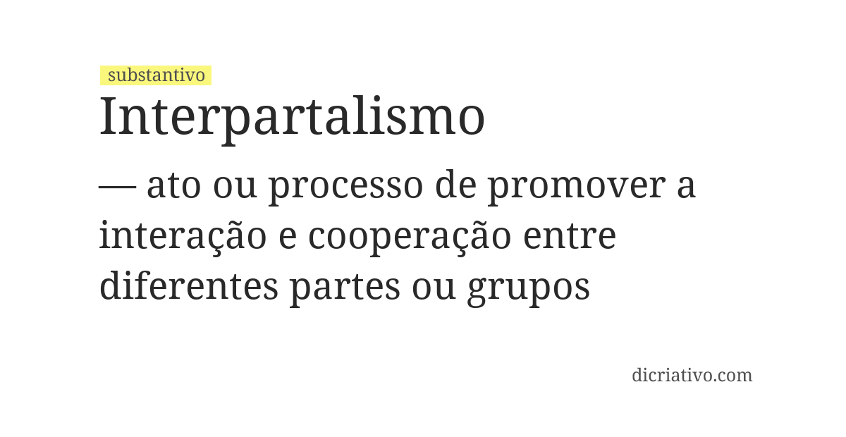 Significado de interpartalismo