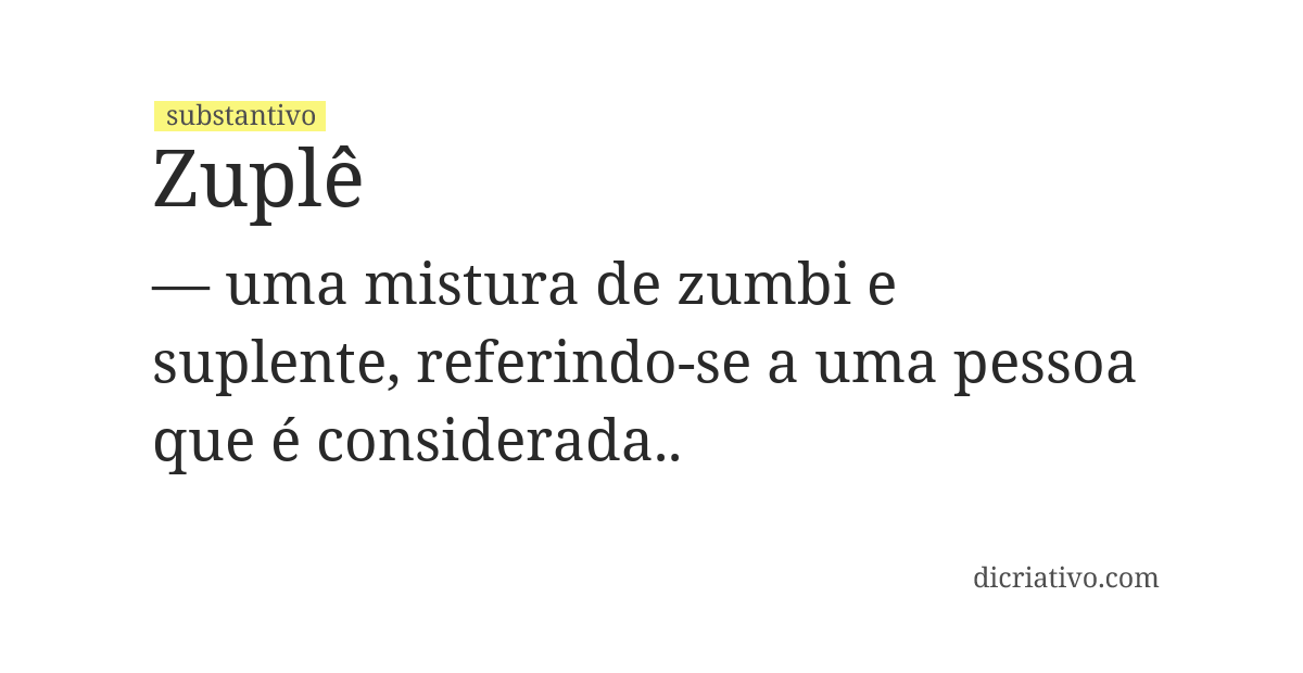 Significado de zuplê