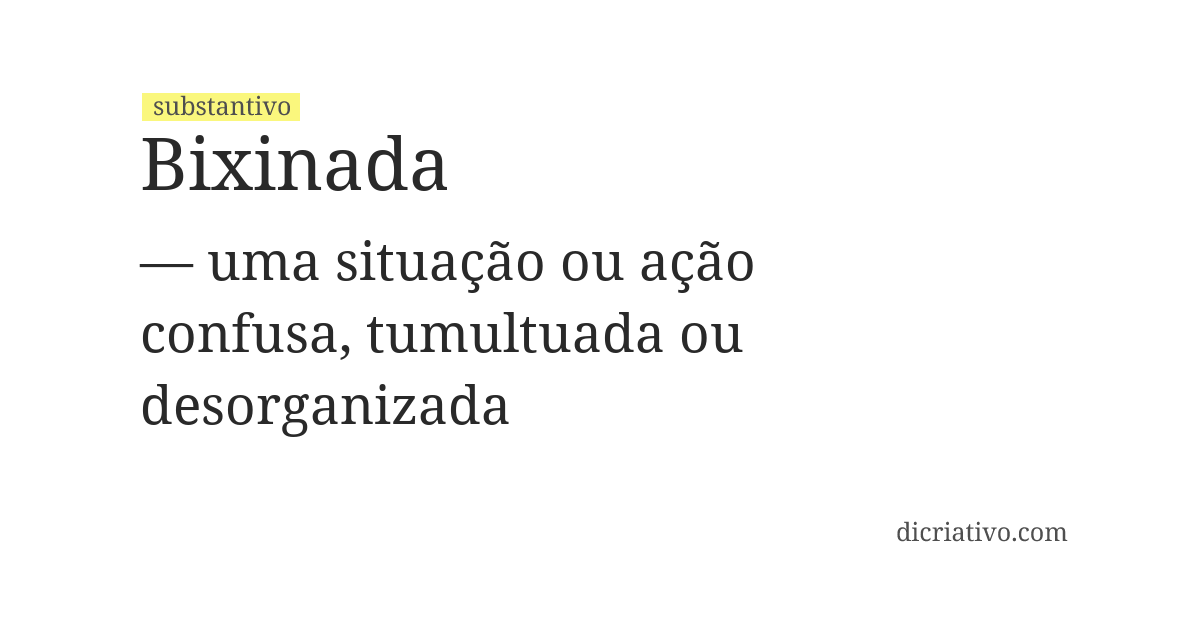Significado de bixinada