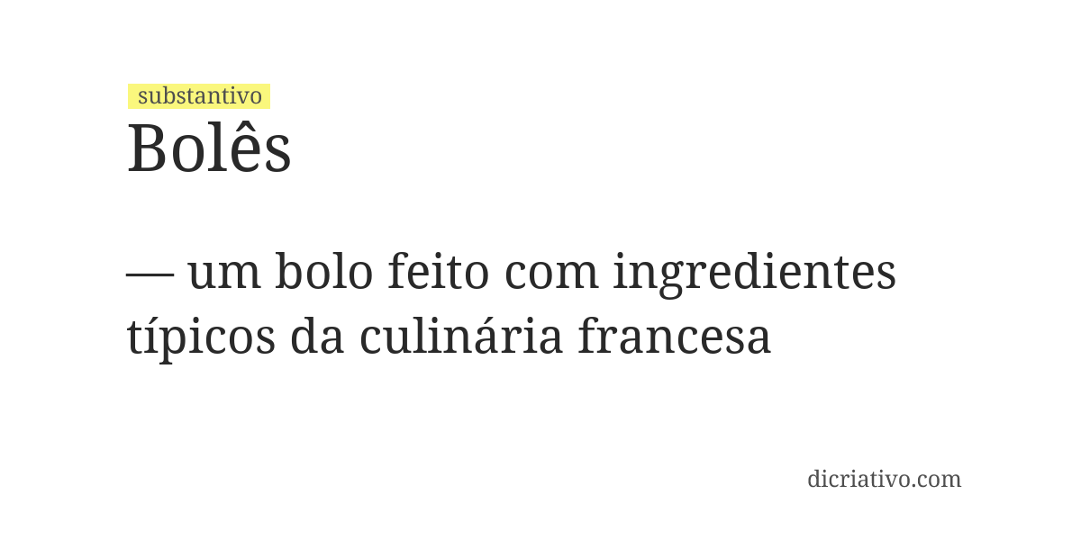 Significado de bolês