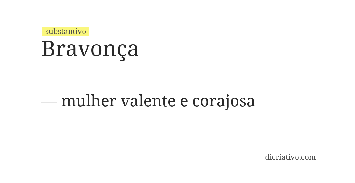 Significado de bravonça