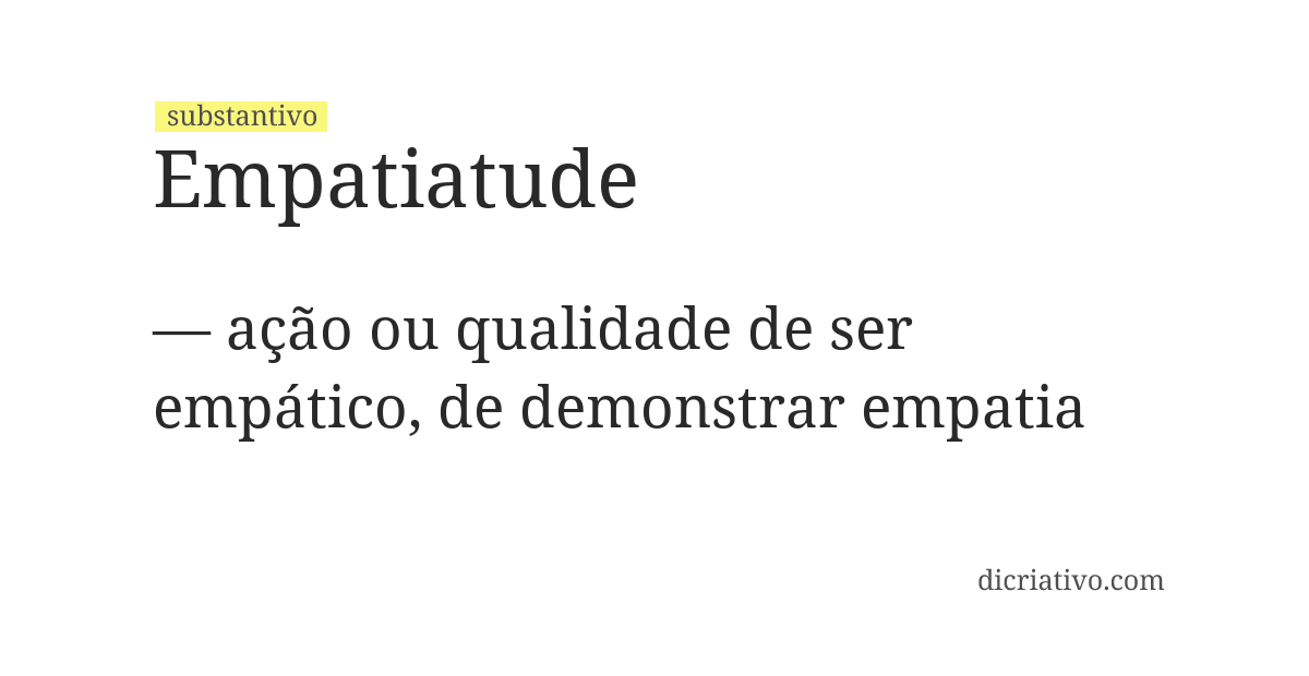 Significado de empatiatude