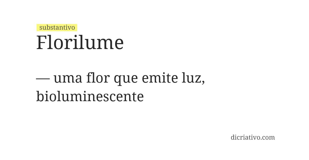 Significado de florilume