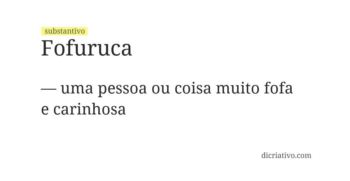 Significado de fofuruca