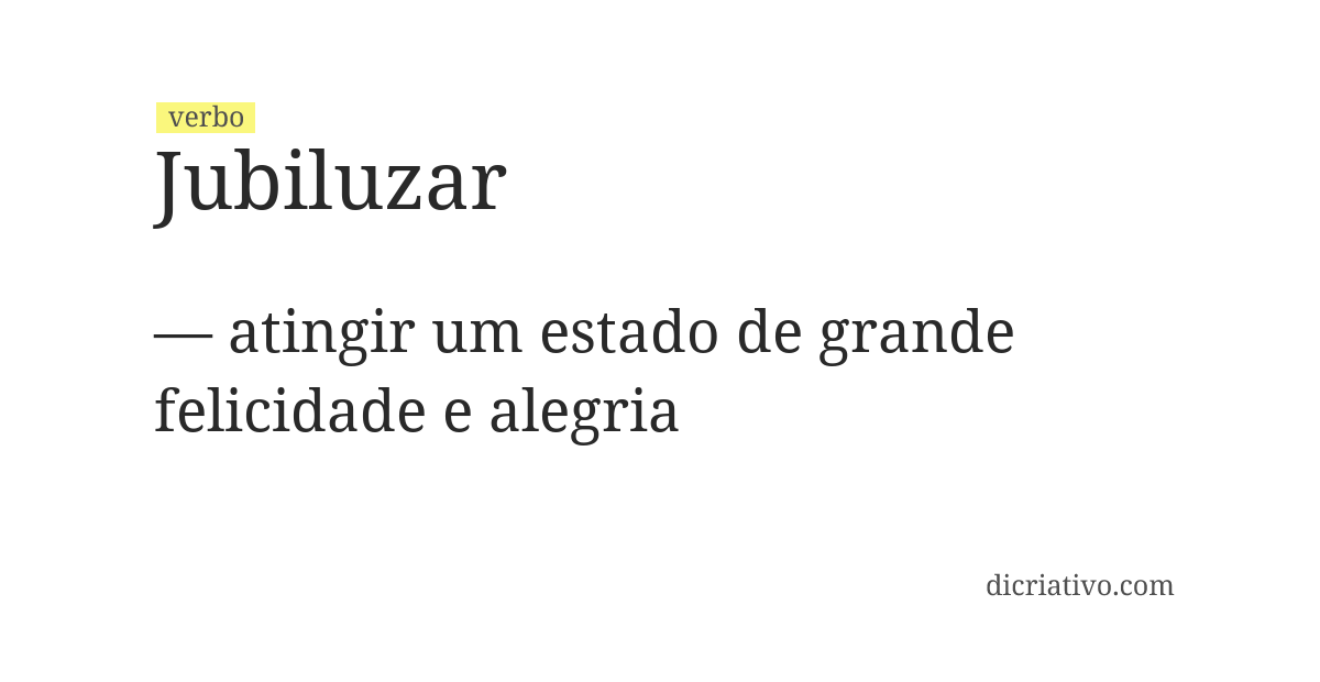 Significado de jubiluzar