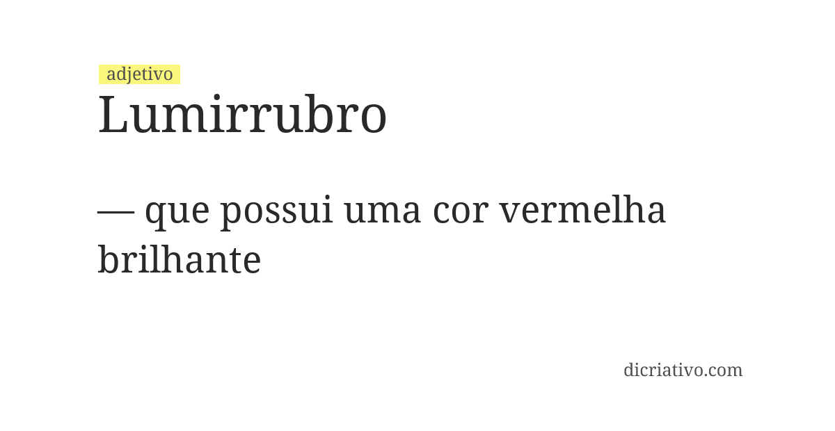 Significado de lumirrubro