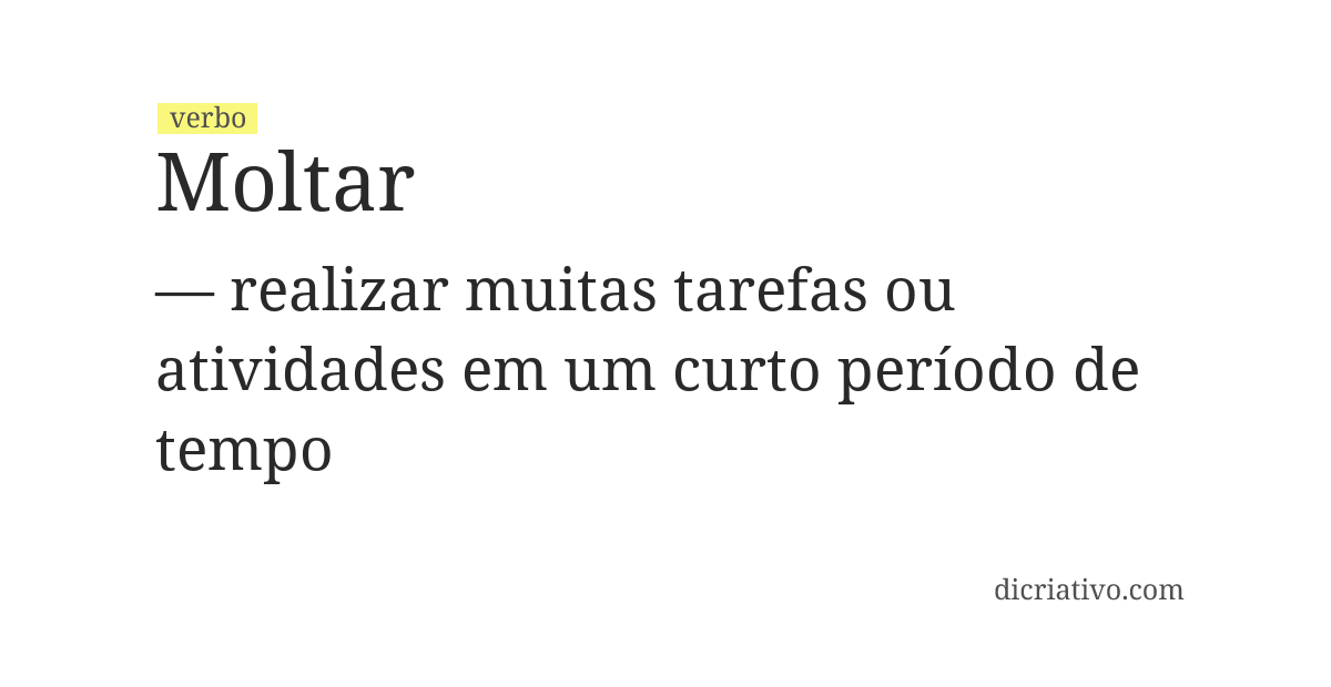 Significado de moltar
