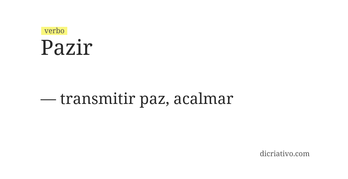 Significado de pazir