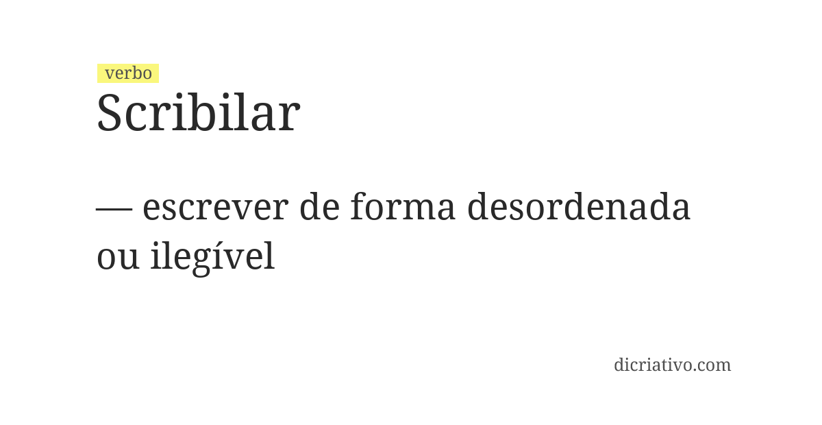 Significado de scribilar