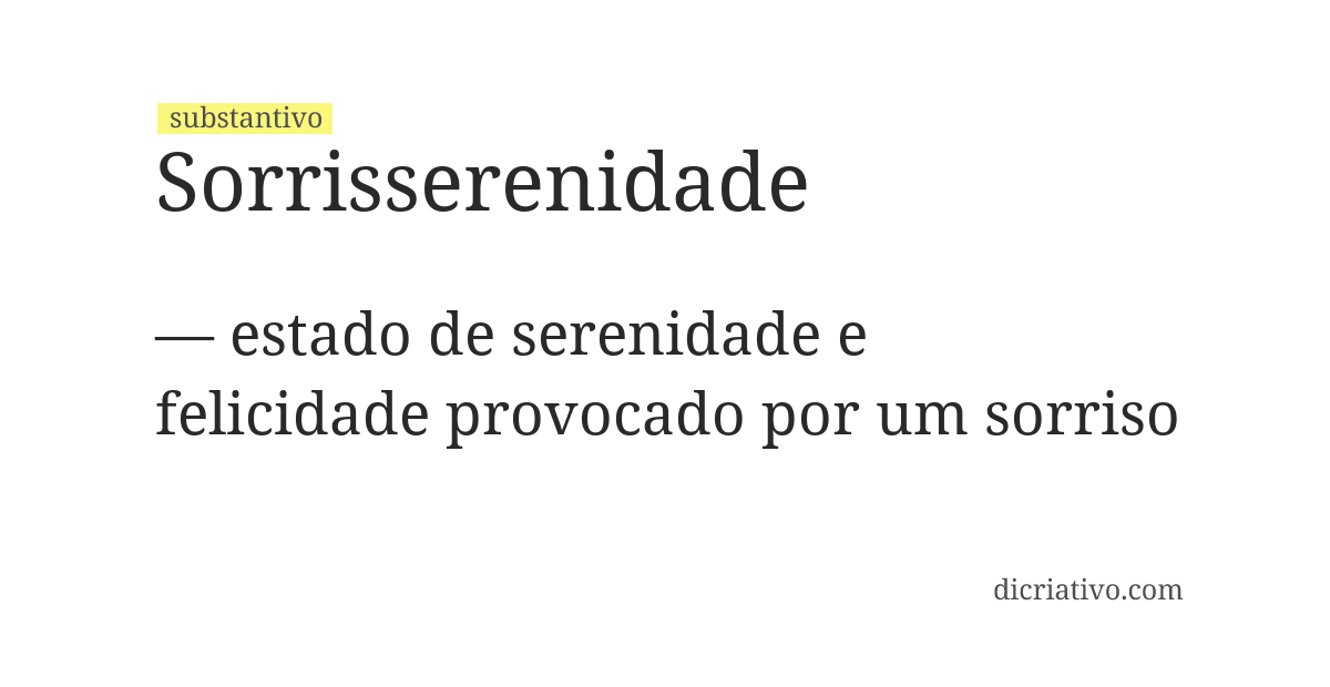 Significado de sorrisserenidade