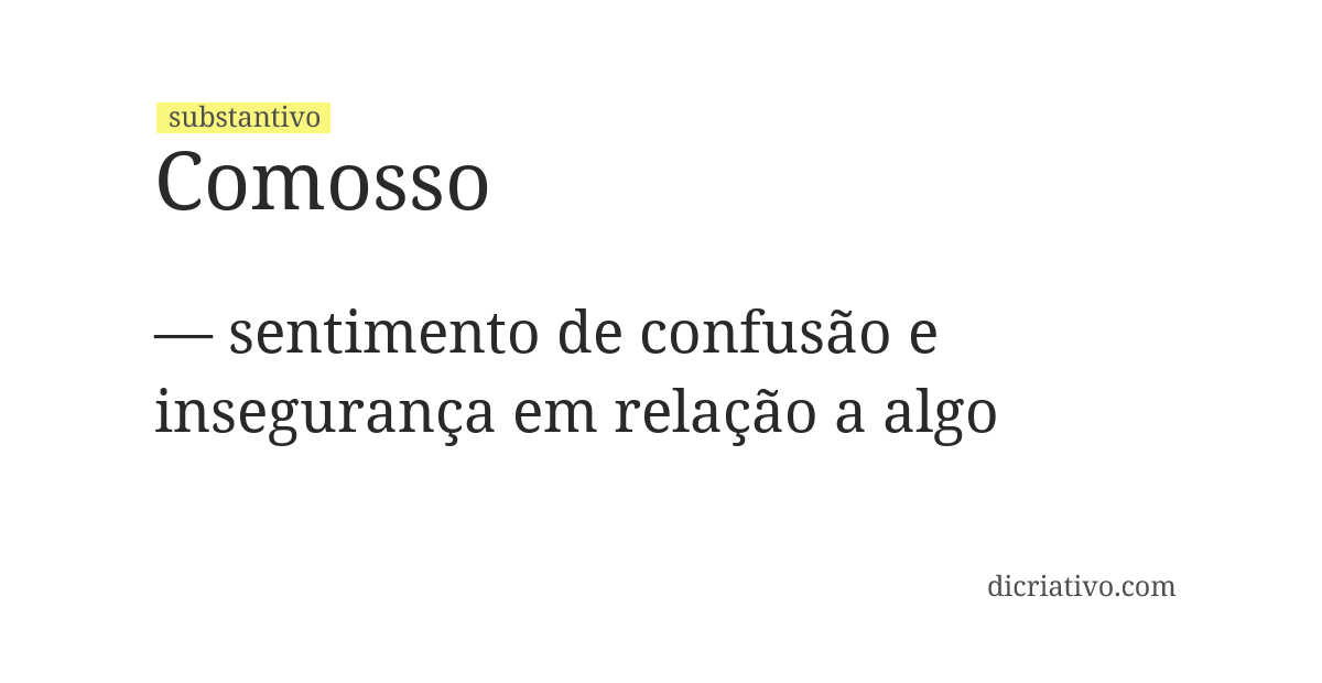 Significado de comosso