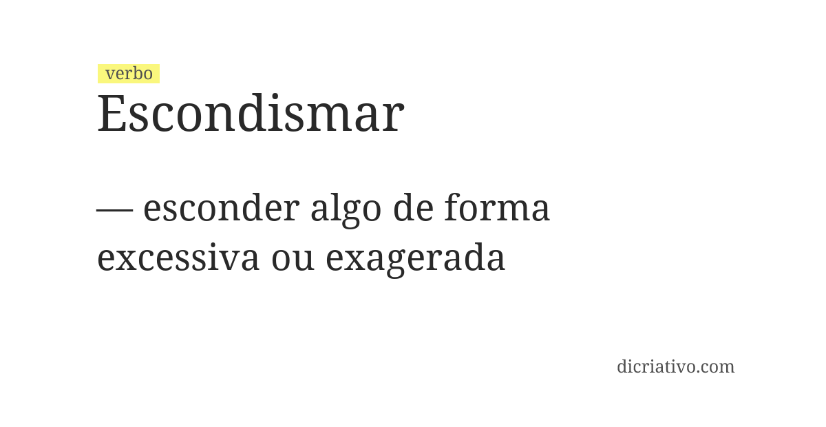 Significado de escondismar