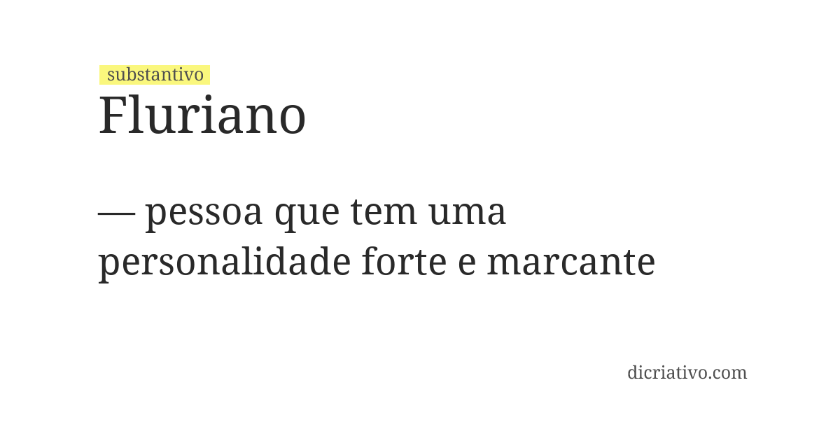 Significado de fluriano