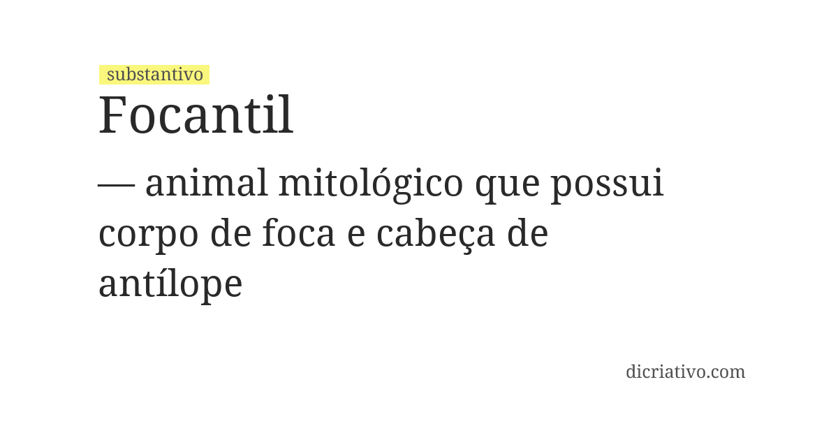 Significado de focantil