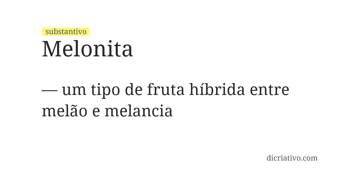 Significado de melonita