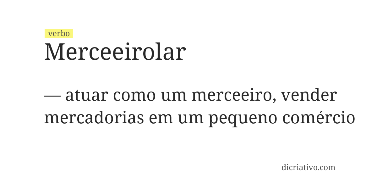 Significado de merceeirolar