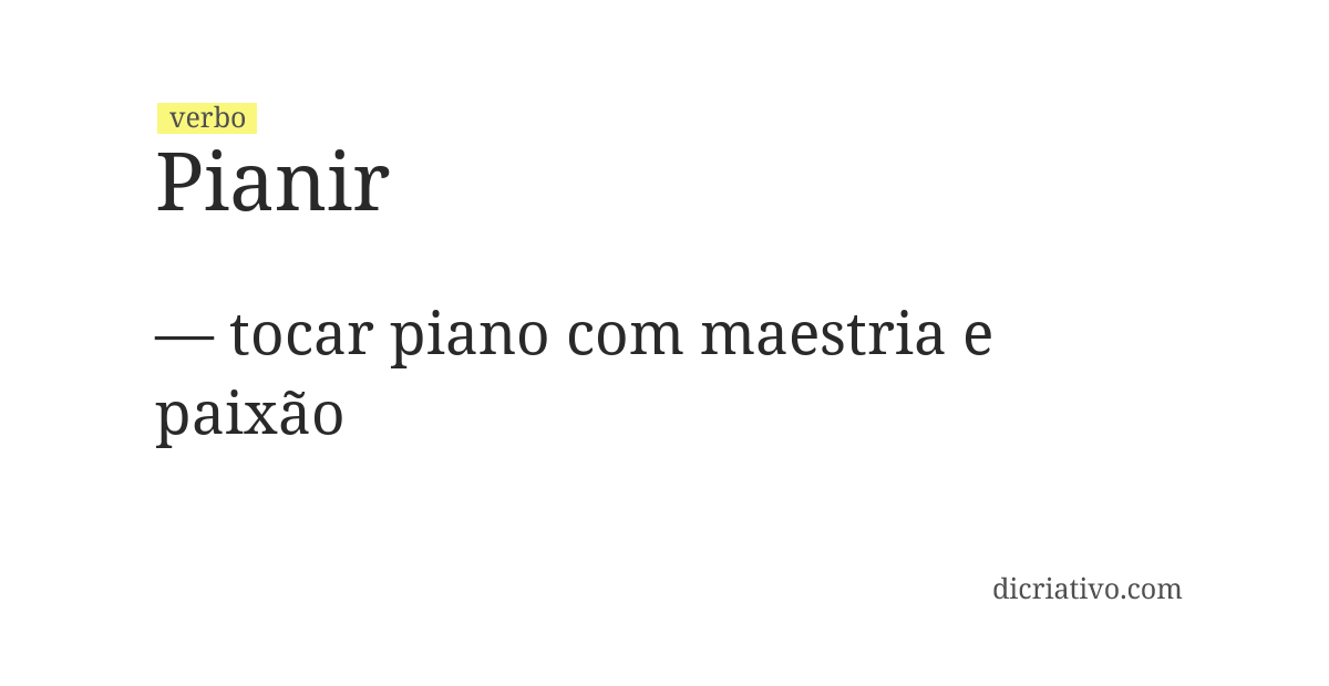Significado de pianir