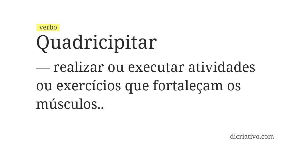 Significado de quadricipitar