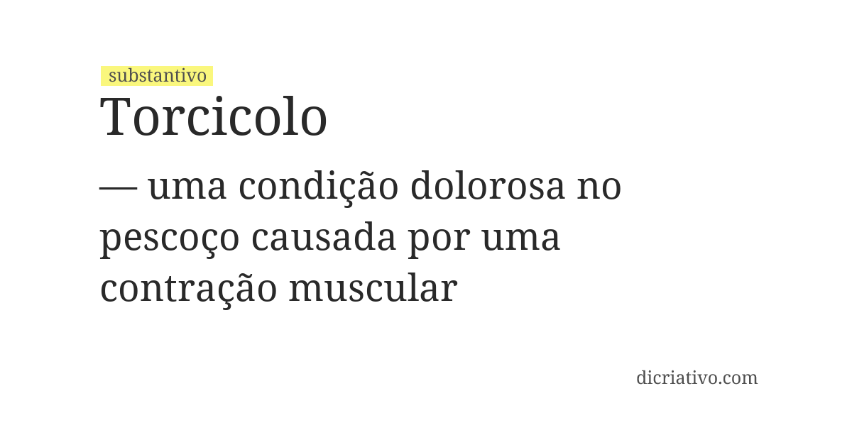 Significado de torcicolo