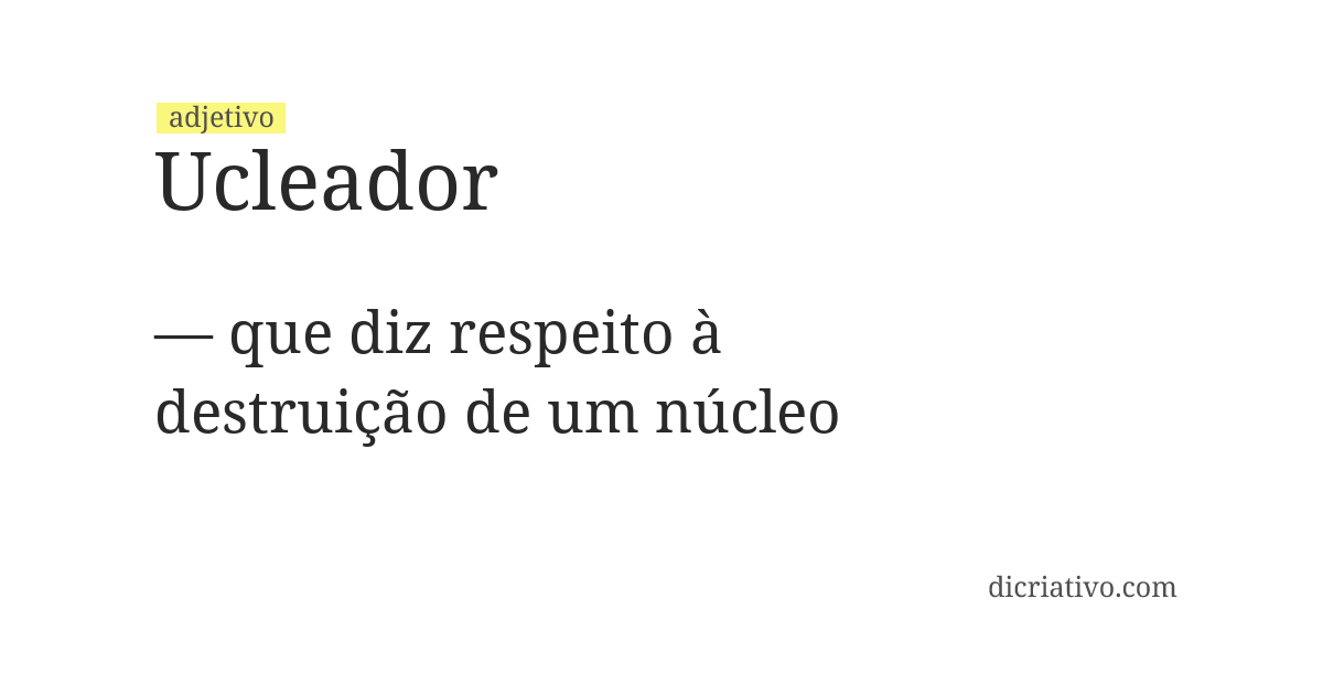 Significado de ucleador
