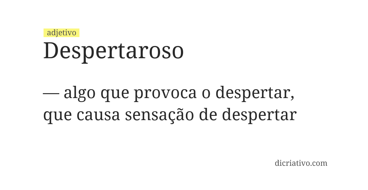 Significado de despertaroso