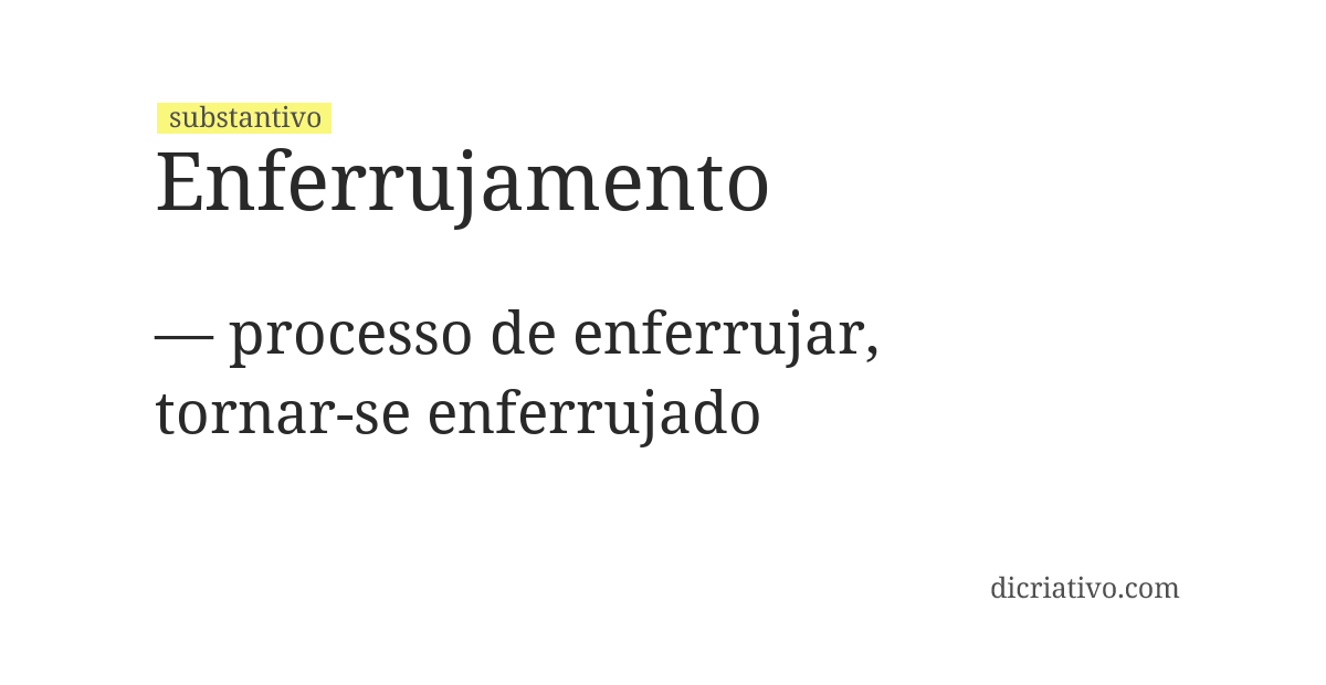 Significado de enferrujamento