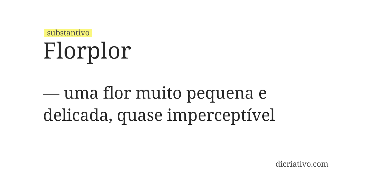 Significado de florplor